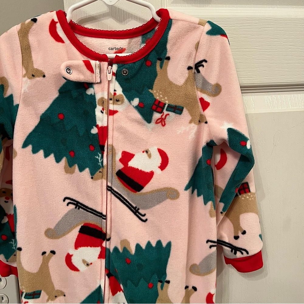 Christmas Footie Pajamas, 4T girls.